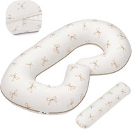 Flumi Těhotenský polštář typu C, béžové mašličky - Nursing Pillow