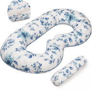 Flumi Těhotenský posštář typu C, modré květy - Nursing Pillow
