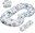 Type C Maternity Pillow, blue flowers