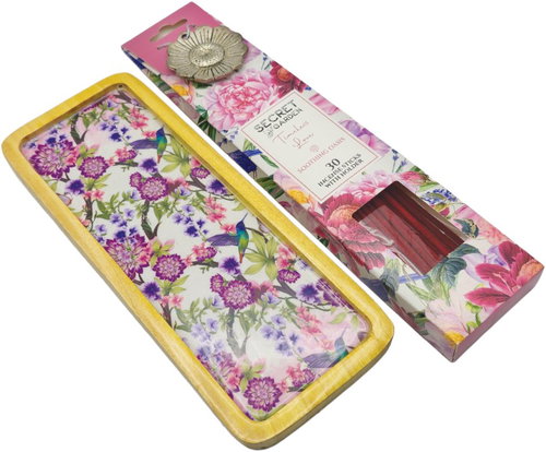 Empt Soothing Oasis reed diffuser set with purple floral stand - Gift Set - Main image