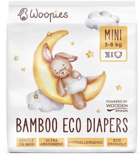 Wooden Spoon Woopies EKO pleny MINI 36 ks - Nappy Set - Main image