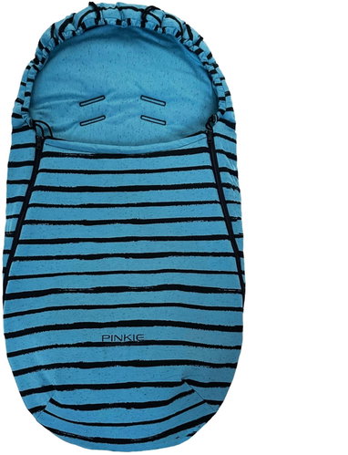 Pinkie Fusak Stripes Blue - Stroller Footmuff - Main image