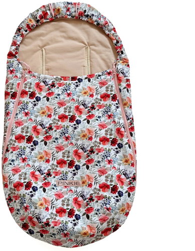 Pinkie Fusak Flowers BIO - Stroller Footmuff - Main image