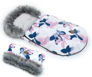 Mamo Tato Lux Winter Footmuff with Fur Trim and Handmuff - Stroller Footmuff