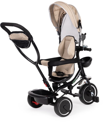 ECOTOYS JM-066-9 tricycle with rotating seat and canopy, beige - Baby Buggy - Main image