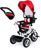 ECOTOYS JM-066-9L Tříkolka s otočným sedadlem a gumovými koly, červená - Baby Buggy