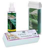 ItalWax Depilační sada vosk roll-on Aloe Vera, špachtle 100 ks, pásky - Hair Removal Wax