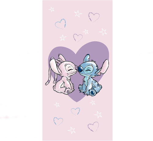 Jerry Fabrics Lilo and Stitch Love 70 × 140 cm - Children's Bath Towel - Main image