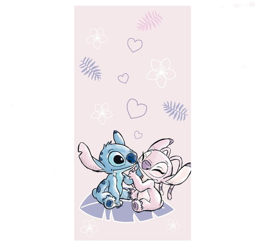 Jerry Fabrics Lilo and Stitch Pink 70 × 140 cm - Children's Bath Towel - Main image