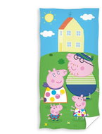Carbotex Pepina Piglet - fun in the garden 70 × 140 cm - Children's Bath Towel
