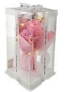 Flamenco Mystique Bouquet of scented soap flowers in box, LED light - Gift Set