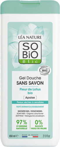 SO' étic Shower gel without soap with lotus flower 650 ml - Shower Gel - Main image