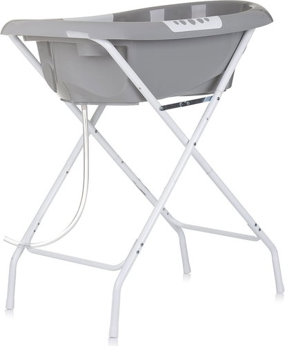 CHIPOLINO Noemi Bathtub with stand, 90 cm, grey - Baby Bathtub - Main image