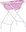 90cm, pink