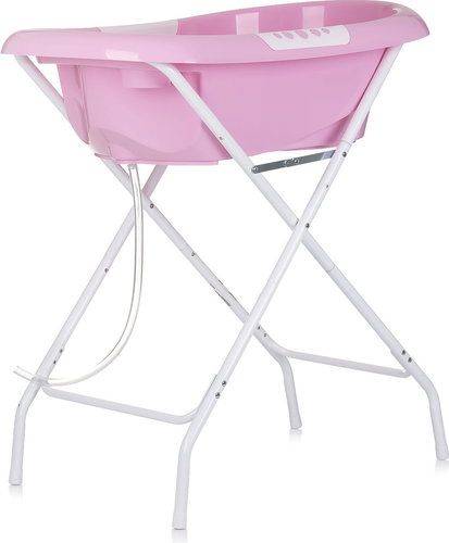 CHIPOLINO Noemi Bathtub with stand, 90cm, pink - Baby Bathtub - Main image