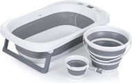 CHIPOLINO Bali Folding bath with accessories, grey - Baby Bathtub
