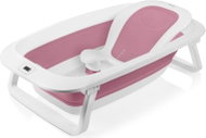 Lionelo Babybubble Foldable Bath with Thermometer and Lounger Pink Magnolia - Baby Bathtub