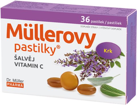 Müller's Pastilles® with Sage and Vitamin C 36 pcs - Herbal Lozenges - Main image