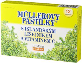Müller's Lozenges® with Icelandic Lichen and Vitamin C, 12 pcs - Herbal Lozenges - Main image