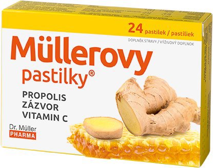 Müller's Lozenges® with Propolis, Ginger and Vit. C 24 pcs - Dietary Supplement - Main image