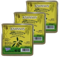 KNOSSOS Greek natural green olive soap 200 g, 3 pcs - Bar Soap