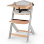 High Chair KINDERKRAFT Dining chair Enock with padding Grey wooden, Premium - Jídelní židlička