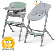 KINDERKRAFT SELECT Set dining chair Livy Olive Green + deck chair Calmee, Premium - High Chair