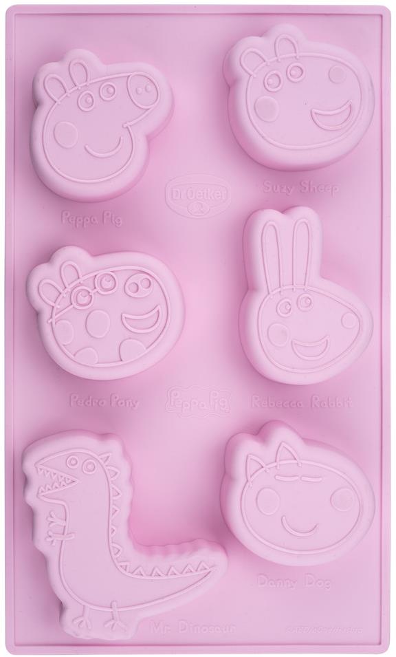 Dr. Oetker Mini tortaforma "Peppa malac" 29 × 17,5 × 2,5 cm 6 × 60 ml