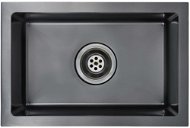 SHUMEE Ručne vyrobený kuchynský drez čierny nehrdzavejúca oceľ 44 - Nerezový drez