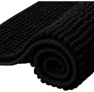 DuraHome Bathroom rug Chenill, black - Bath Mat