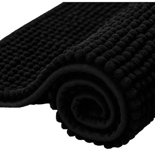 DuraHome Bathroom rug Chenill, black - Bath Mat - Main image