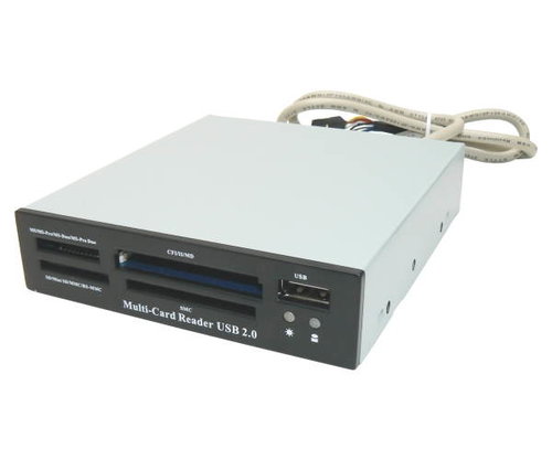 Card reader, black, internal, 68v1 (including SDHC, xD), USB 2.0 - Card Reader - Main image
