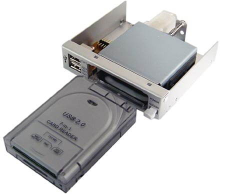 ICYBOX IB-801 stříbrná - Memory Card Reader - Main image