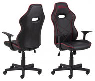 DESIGN SCANDINAVIA Canyon II, Kunstleder, schwarz/rot - Gaming-Stuhl