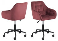 Design Scandinavia Brooke, velvet, coral - Office Chair