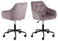 Design Scandinavia Brooke, velvet, pink - Office Chair