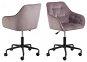 Design Scandinavia Brooke, velvet, pink - Irodai szék