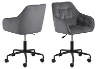 Design Scandinavia Brooke, velvet, dark grey - Irodai szék