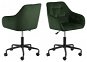 Design Scandinavia Brooke, velvet, dark green - Irodai szék