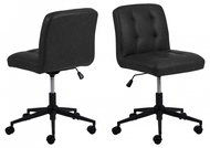 DESIGN SCANDINAVIA Cosmo, Kunstleder, schwarz - Bürostuhl