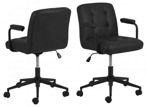 DESIGN SCANDINAVIA Cosmo, Kunstleder, schwarz - Bürostuhl - Hauptbild