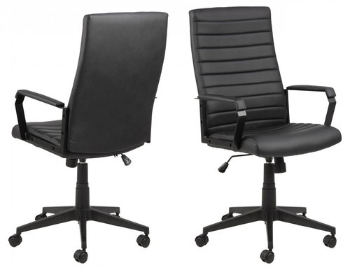 DESIGN SCANDINAVIA Charles, Kunstleder, schwarz - Bürostuhl - Hauptbild