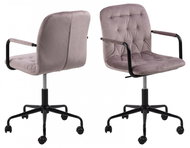 DESIGN SCANDINAVIA Wendy, Stoff, rosa - Bürostuhl