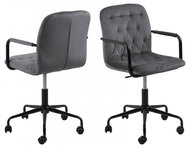 DESIGN SCANDINAVIA Wendy, Stoff, grau - Bürostuhl