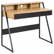 DESIGN SCANDINAVIA Reece, 100 cm, dub/čierny - Písací stôl