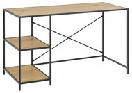 Design Scandinavia Seaford, 130 cm, oak / black - Writing Desk