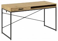 DESIGN SCANDINAVIA Seaford, 140 cm, dub / čierny - Písací stôl