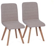 Jedálenská stolička ELEGANCE svetlo sivá, natural, súprava 2 ks - Jedálenská stolička