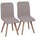 Jídelní židle ELEGANCE světle šedá, přírodní podnoží, set 2 ks - Jídelní židle