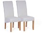 Jídelní židle DINNER bílá, set 2 ks, potah textilní kůže - Jídelní židle